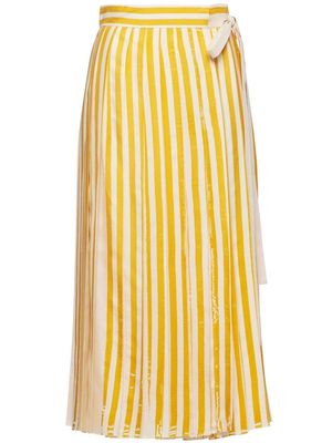 Prada striped silk skirt - F0010 YELLOW