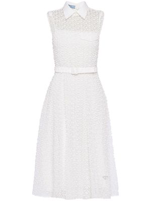 Prada Superposé sleeveless midi dress - White