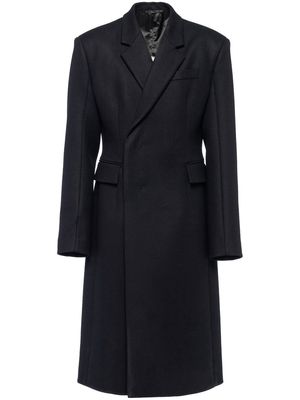 Prada tailored concealed-fastening coat - Black