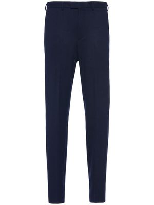 Prada tapered-leg wool trousers - Blue