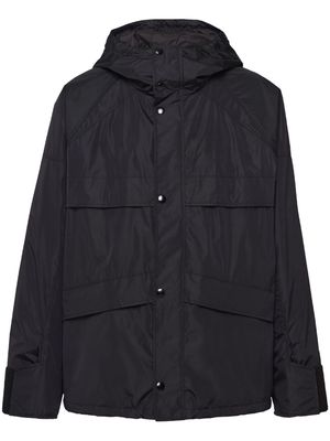 Prada technical lightweight hooded jacket - Black