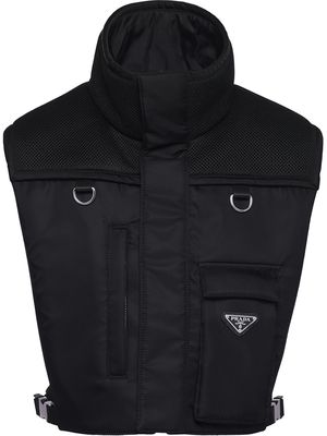 Prada triangle-logo high-neck vest - Black