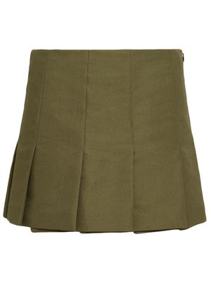 Prada triangle-logo mini skirt - Green