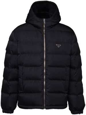 Prada triangle-logo padded jacket - Black