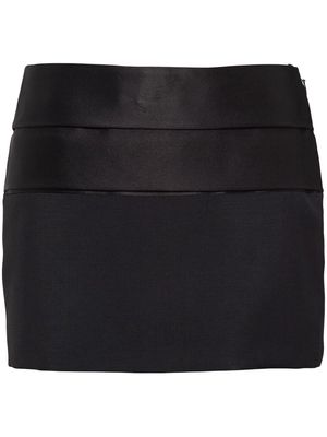 Prada triangle-logo panelled miniskirt - Black