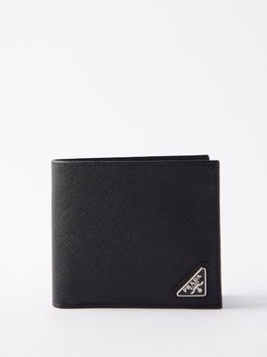 Prada - Triangle-logo Saffiano-leather Bi-fold Wallet - Mens - Black