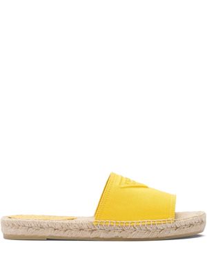 Prada triangle logo sandals - Yellow