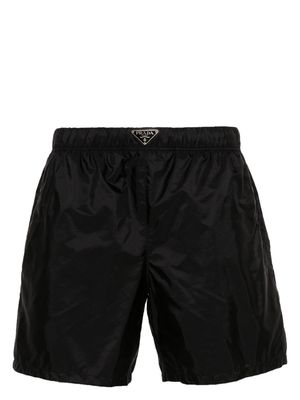 Prada triangle-logo swim shorts - Black