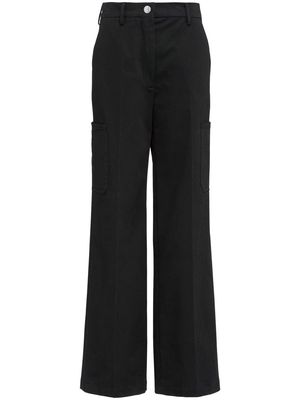 Prada triangle-patch straight-leg trousers - Black