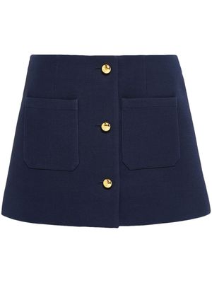 Prada tricotine buttoned miniskirt - Blue