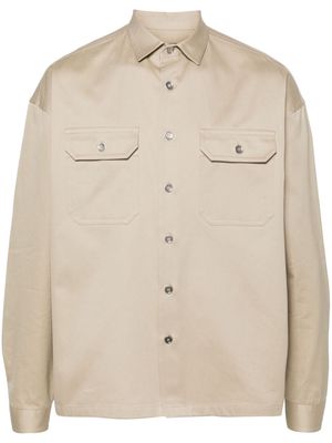 Prada twill-weave cotton shirt - Neutrals
