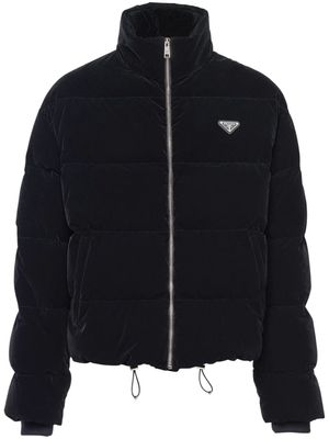 Prada velvet padded jacket - Black