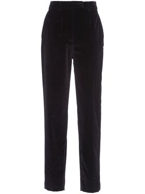 Prada velvet straight trousers - Black