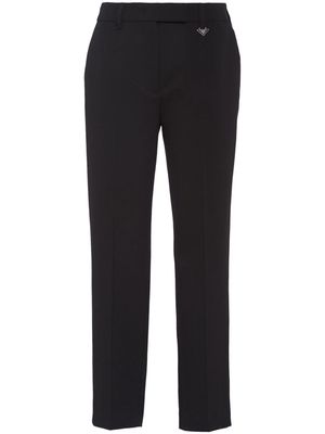 Prada virgin-wool cropped trousers - Black