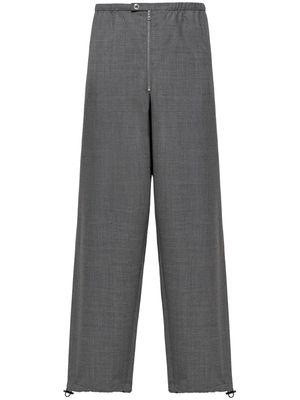 Prada virgin wool loose trousers - Grey