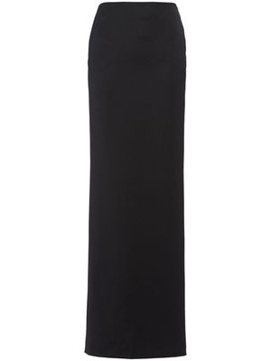 Prada virgin-wool satin maxi skirt - Black
