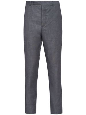 Prada virgin-wool slim-cut trousers - Grey