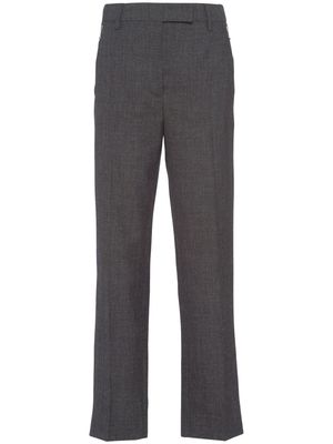Prada zip-pocket cropped trousers - Grey