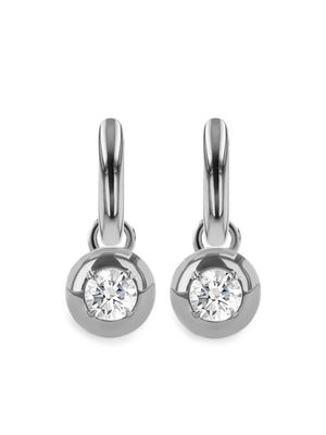 Pragnell 18kt white gold Small Skimming Stone diamond drop earrings