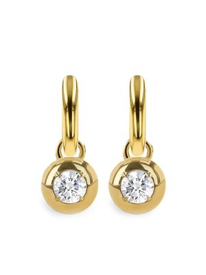 Pragnell 18kt yellow gold Small Skimming Stone diamond drop earrings