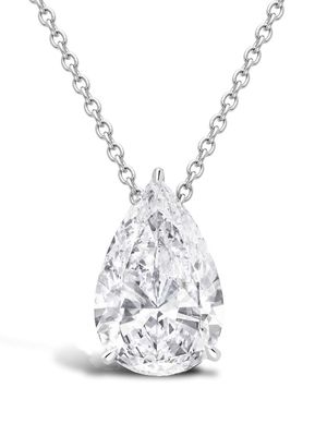 Pragnell Vintage 18kt white gold pear-cut diamond pendant necklace - Silver