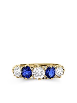 Pragnell Vintage 18kt yellow gold sapphire and diamond ring