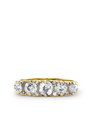 Pragnell Vintage 18kt yellow gold Victorian inspired diamond five stone ring