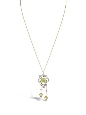 Pragnell Vintage 1900s 18kt yellow gold peridot and diamond necklace