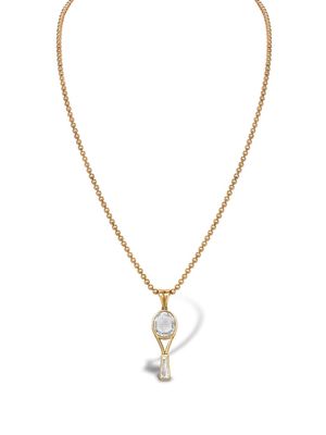 Pragnell Vintage 1980s 18kt yellow gold Asprey Tennis Racket diamond necklace