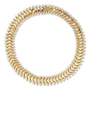 Pragnell Vintage 1980s 18kt yellow gold Crescent Moon Fancy Link Collar necklace