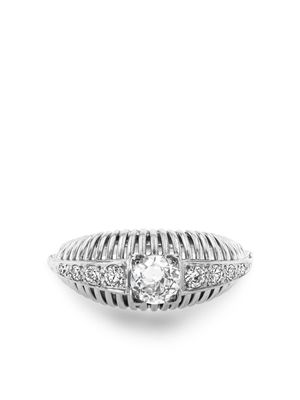 Pragnell Vintage platinum solitaire diamond ring - Silver
