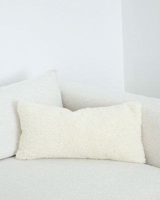 Prana Faux Fur Pillow, 12" x 20"