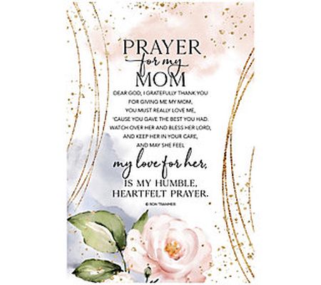 Prayer For My Mom Wood Plaque with Easel and Ha nger