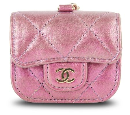 Pre-Owned Chanel Airpod Pro Shoulder Bag  Purpl e