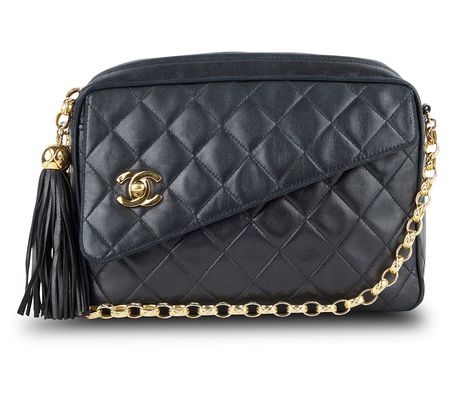 Pre-Owned Chanel Bijoux Chain Camera Bag Lambsk in  Black