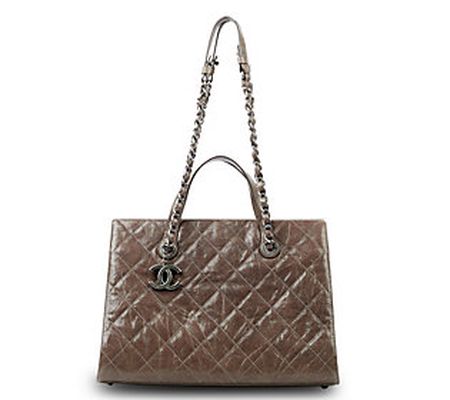 Pre-Owned Chanel Caviar CC Tote Bag  Brown