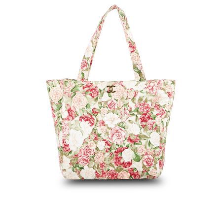 Pre-Owned Chanel Floral CC Tote Bag