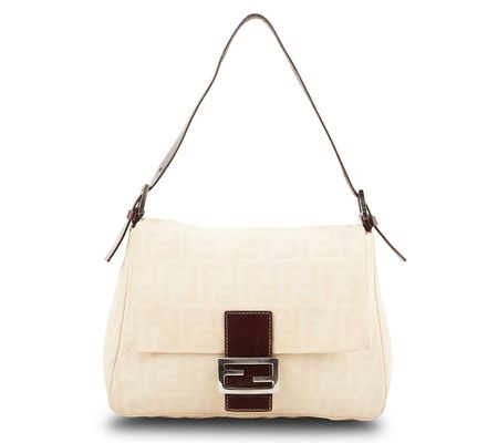 Pre-Owned Fendi Mamma Baguette Beige