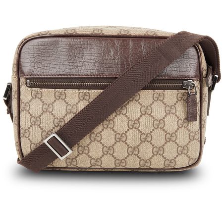 Pre-Owned Gucci GG Brown Supreme Crossbody Bag