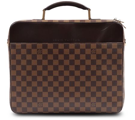 Pre-Owned Louis Vuitton Sabana Briefcase Damier Ebene  Brown