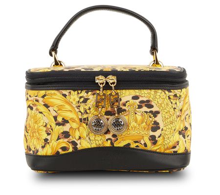 Pre-Owned Versace Baroque Vanity Bag Yellow