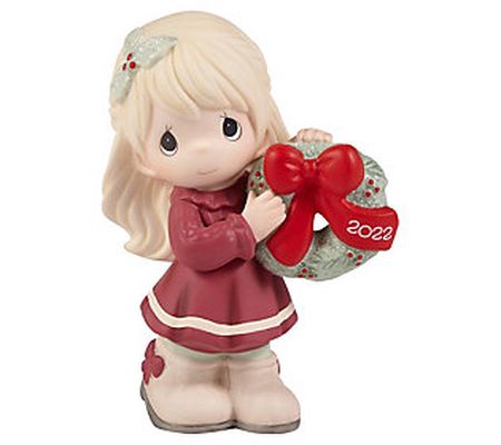 Precious Moments 2022 Christmas Wishes Girl Fig ure