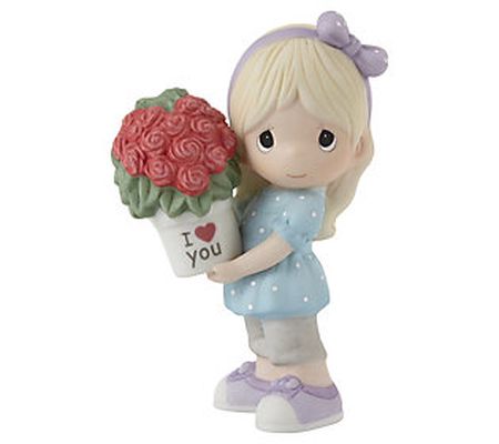 Precious Moments Girl Holding Flower Pot Figuri ne