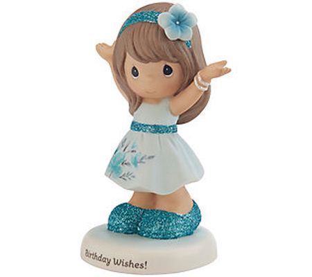 Precious Moments' Girl in Teal Dress Birthday D ark Figurine