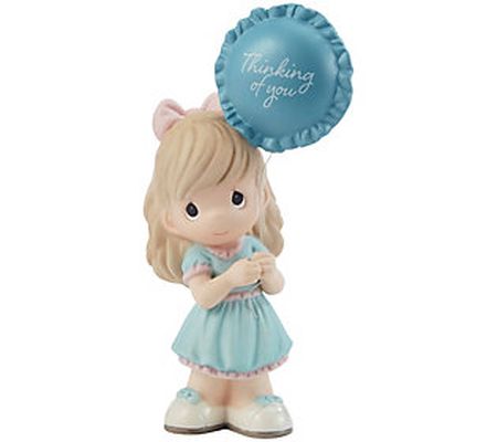 Precious Moments Girl w/ Teal Balloon Thinking of You Figurine