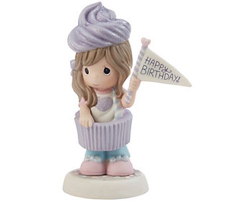 Precious Moments' Purple Cupcake Girl Figurine