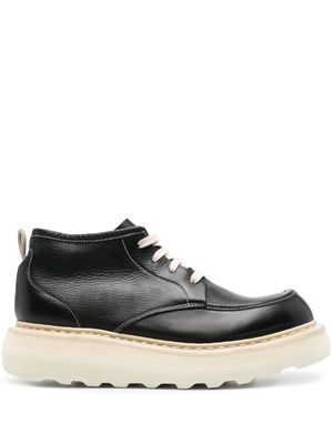 Premiata 32080 leather platform boots - Black
