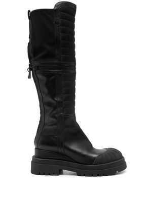 Premiata 40mm panelled boots - Black