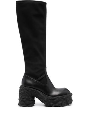 Premiata 90mm leather boots - Black