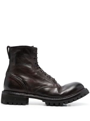 Premiata curved toe-cap ankle boots - Brown